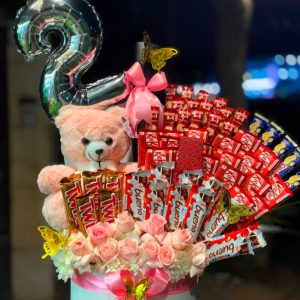 Birthday Teddy with Chocolates