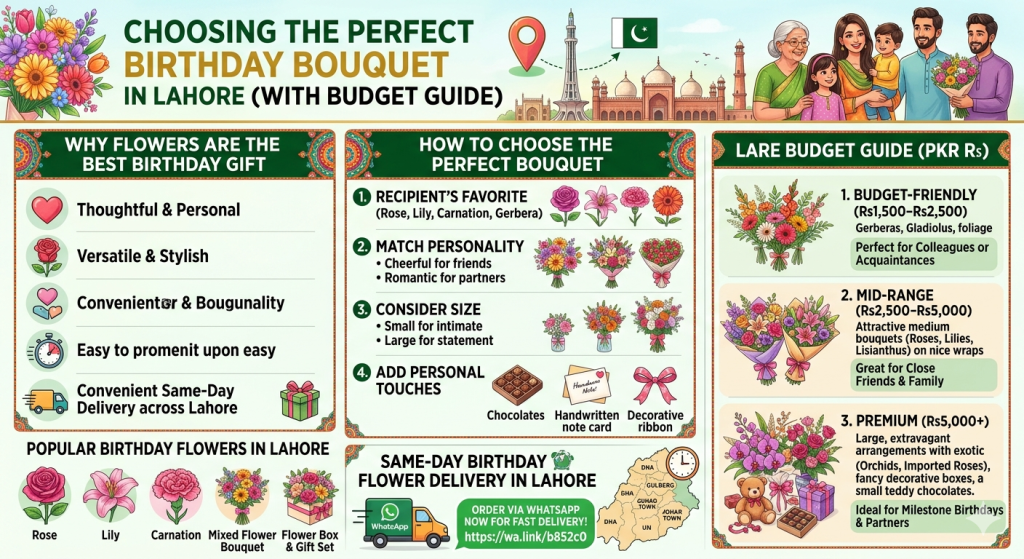 How to Choose the Perfect Birthday Bouquet in Lahore (With Budget Guide)